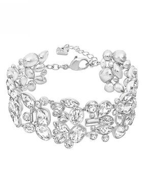 NIB Swarovski Clear Crystal DIva Clear Crystal Rhodium Bracelet Med RARE LE DISC